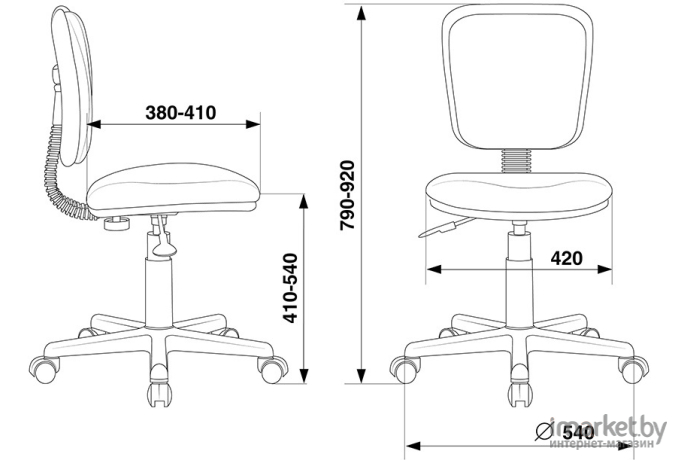 Офисное кресло Бюрократ CH-204NX/PENCIL-GN карандаши зеленый [489817]