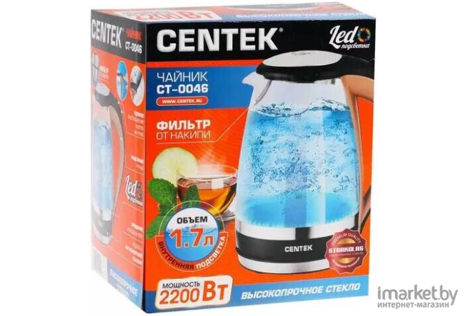 Электрочайник CENTEK CT-0046 Black