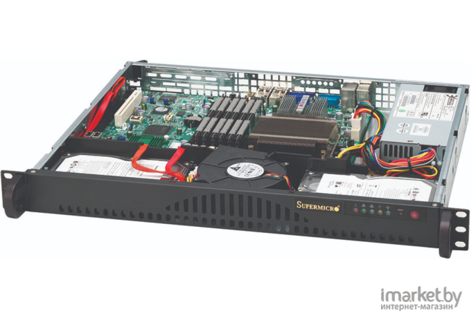 Корпус Supermicro CSE-512L-200B 1U 200W Black