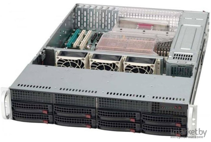 Серверный корпус Supermicro 2U SC825TQC SAS3 LP Chassis w/600W, Black [CSE-825TQC-600LPB]