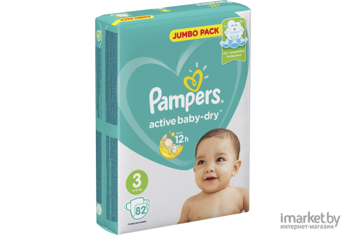 Подгузники Pampers Active Baby-Dry 3 Midi (82шт)