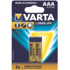 Батарейка, аккумулятор, зарядное Varta LONGLIFE AAA Bli 2 CIS