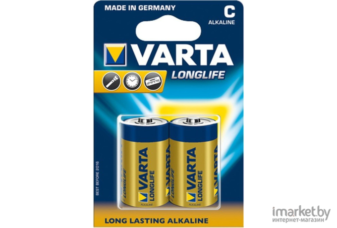 Батарейка, аккумулятор, зарядное Varta LONGLIFE C Bli 2 CIS