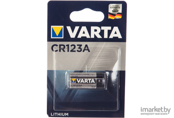 Батарейка, аккумулятор, зарядное Varta PROF. LITHIUM CR123A BLI 1