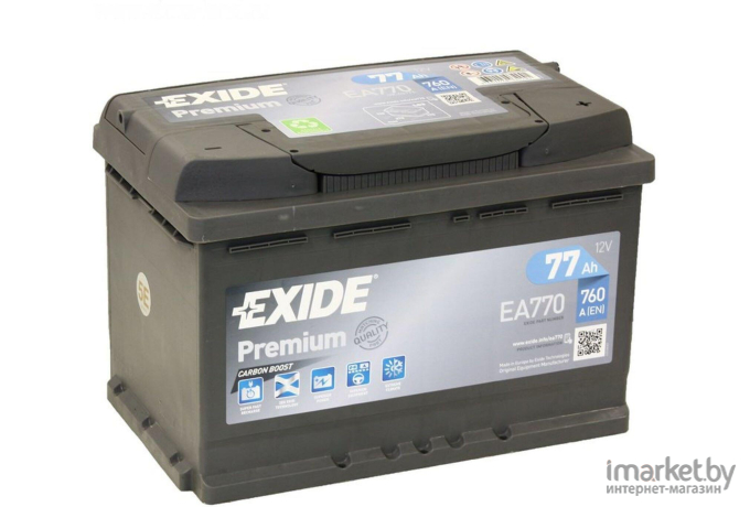 Автомобильный аккумулятор Exide Premium EA770 (77 А/ч)