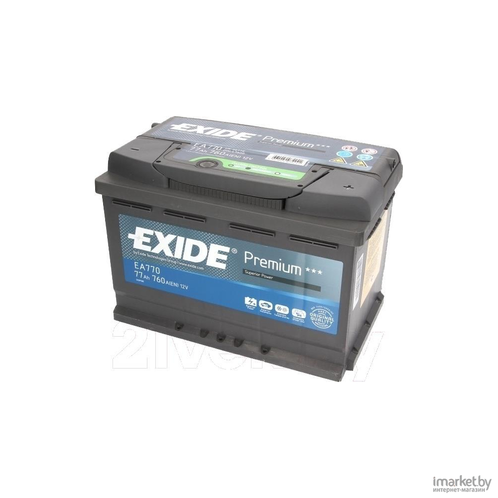 Новый аккумулятор Exide Premium EA770, умное ЗУ и адаптация