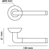 Ручка дверная Rucetti RAP 2 SN/CP