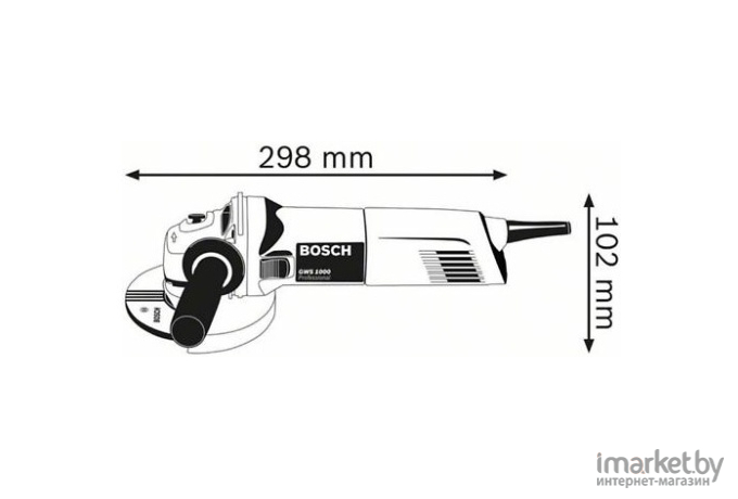 Сетевая угловая шлифовальная машина Bosch GWS 1000 06018218R0