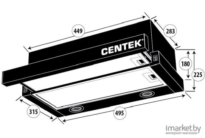 Вытяжка CENTEK СТ-1841-50 Stainless Steel