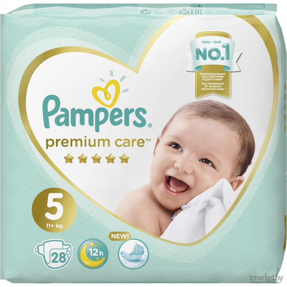 Подгузники Pampers Premium Care 5 Junior (28шт) купить в Минске с ценами в  рассрочку