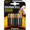 Батарейка, аккумулятор, зарядное DURACELL Basic АА 1.5V LR6 (6шт)