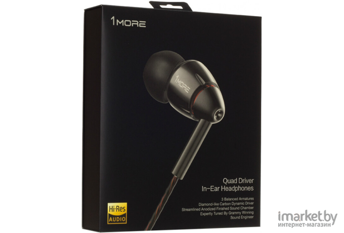 Наушники 1More Quad Driver In-Ear серый [E1010]