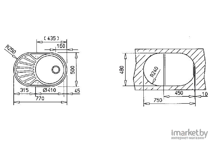 Кухонная мойка TEKA DR 77 1B 1D (40127303)