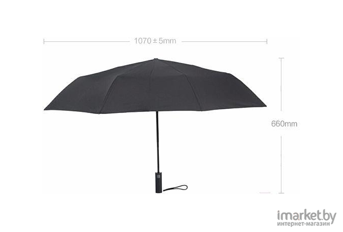 Зонт складной Xiaomi Automatic Umbrella JDV4002TY (черный)