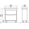 Мебель для ванных комнат Аква Родос Тумба с умывальником Альфа 70 напольная [АР0002148]