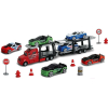 Набор игрушечных автомобилей Dickie Трейлер / 203745001 (6 авто + дорожные знаки)
