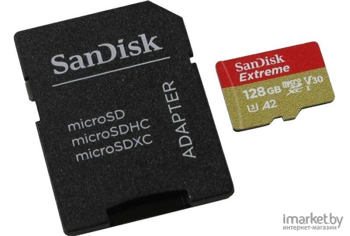 Карта памяти SanDisk Extreme microSDXC 128GB + адаптер (SDSQXA1-128G-GN6MA)