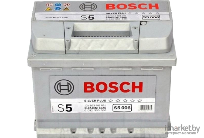 Автомобильный аккумулятор Bosch S5 092 S50 060 / 0092S50060 (63 А/ч)