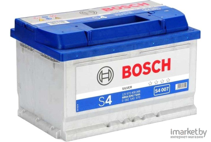 Автомобильный аккумулятор Bosch S4 007 572 409 068 / 0092S40070 (72 А/ч)