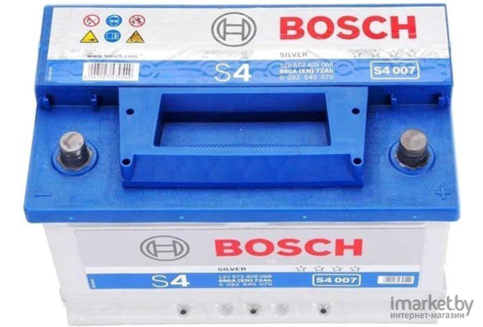 Автомобильный аккумулятор Bosch S4 007 572 409 068 / 0092S40070 (72 А/ч)