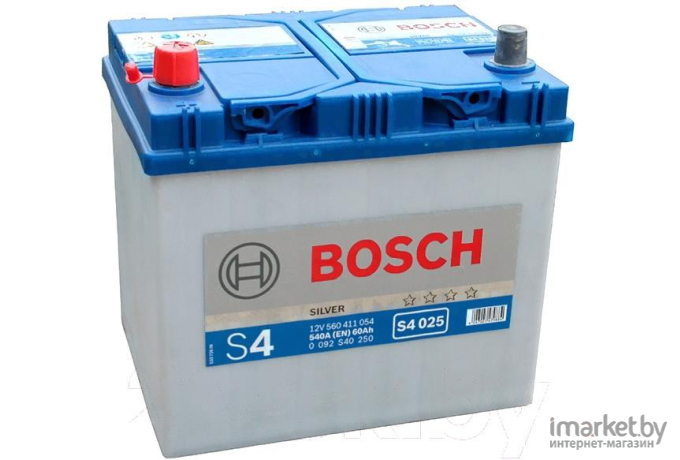 Автомобильный аккумулятор Bosch S4 025 560 411 054 JIS / 0092S40250 (60 А/ч)