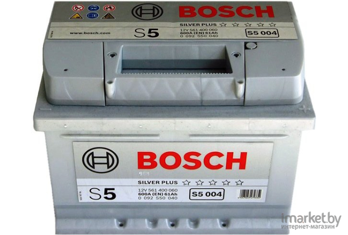 Автомобильный аккумулятор Bosch S5 004 561 400 060 / 0092S50040 (61 А/ч)