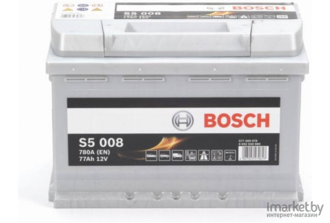 Автомобильный аккумулятор Bosch S5 008 577 400 078 / 0092S50080 (77 А/ч)