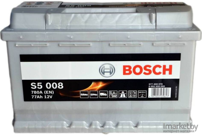 Автомобильный аккумулятор Bosch S5 008 577 400 078 / 0092S50080 (77 А/ч)