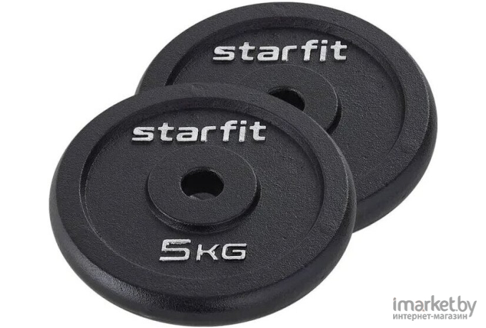 Диск для штанги Starfit  BB-204 5 кг черный