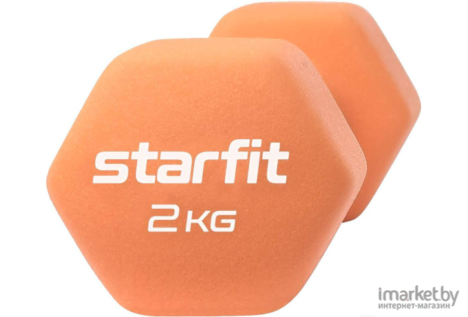 Гантель цельная Starfit DB-201 2 кг оранжевый