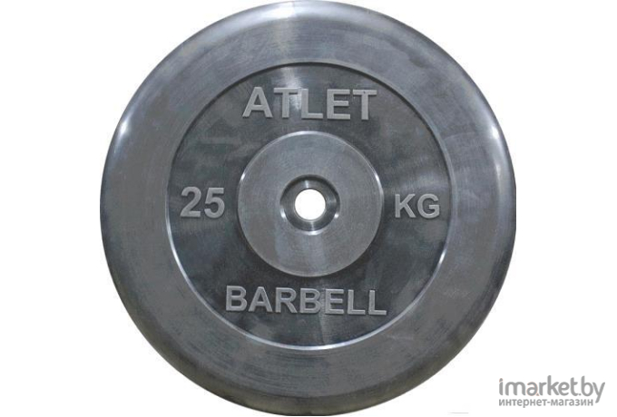 Диск для штанги MB Barbell Atlet d26 мм 25 кг черный