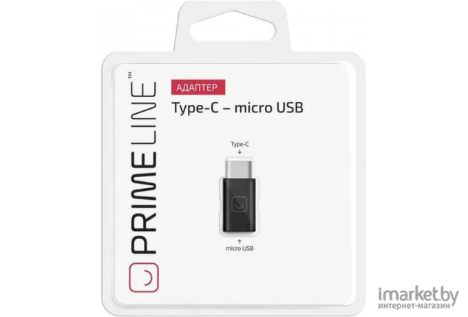 Кабель (адаптер, разветвитель) PrimeLine micro USB -Type C черный [7300]
