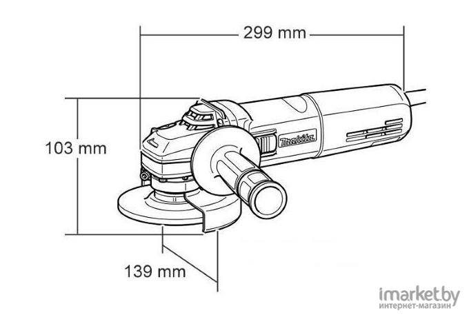 Профессиональная угловая шлифмашина Makita 9565CR