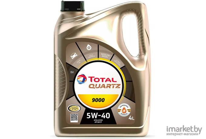 Моторное масло Total Quartz 9000 5W40 / 148597 (4л)