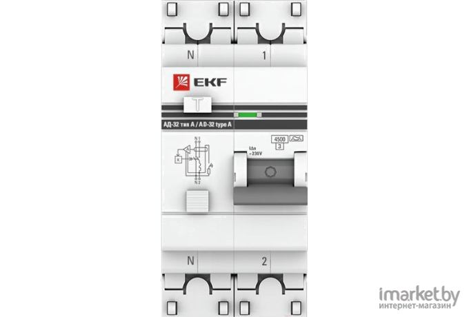 Дифференциальный автомат EKF АД-32-25А-30мА PROxima