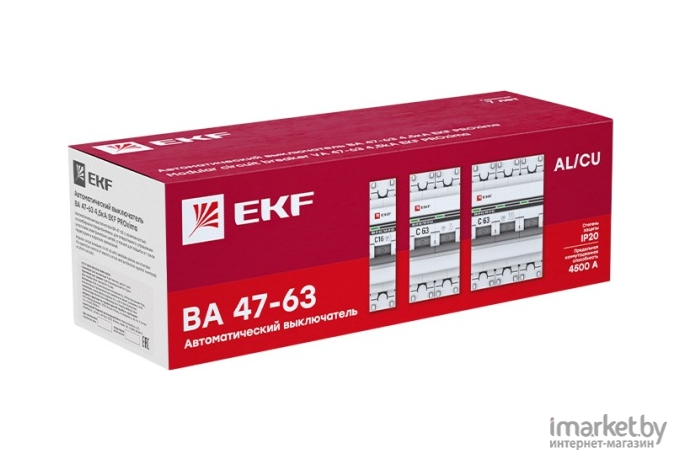 Выключатель автоматический EKF ВА 47-63 1P 6А (C) 4.5kA PROxima