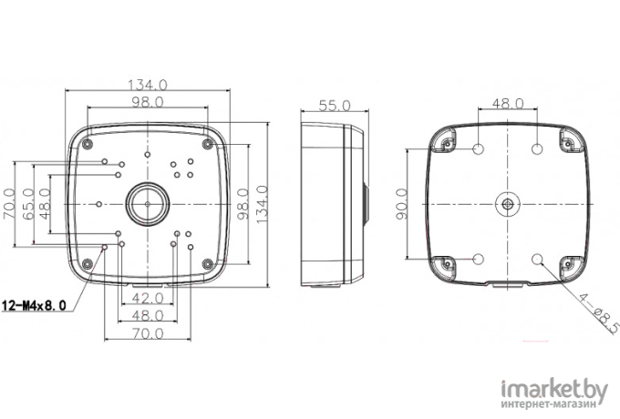 Монтажная коробка Dahua DH-PFA121 белый