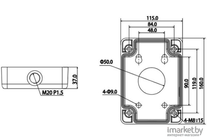 Монтажная коробка Dahua DH-PFA120