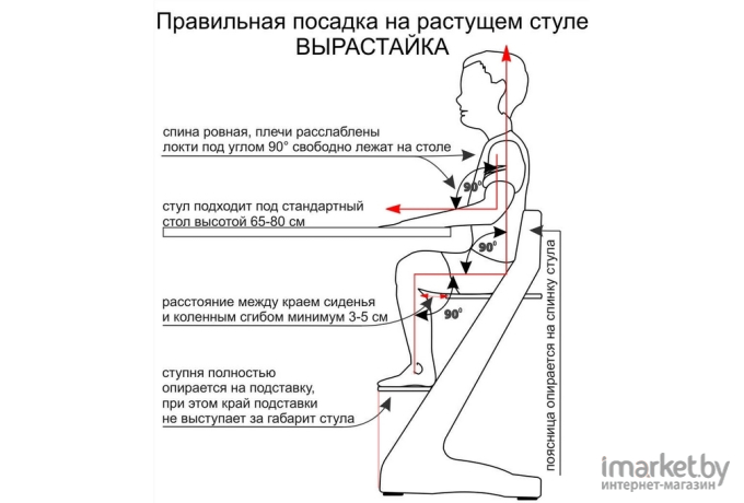 Стул детский Millwood СДН-3 В2 Кат 1 белый