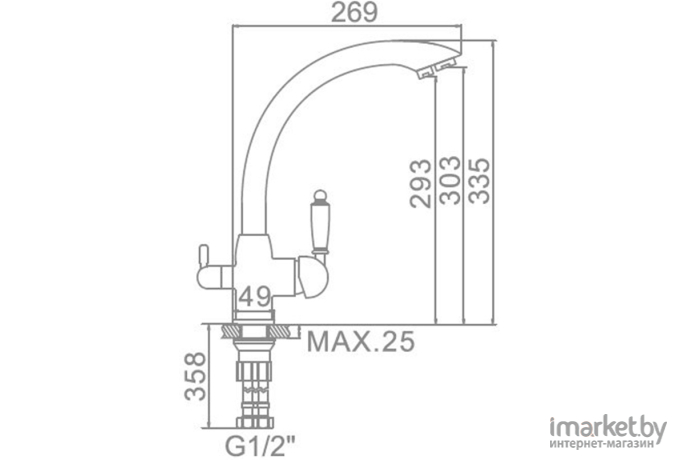 Смеситель Ledeme L4455F-3