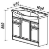 Belux Тумба под умывальник Адажио Н105-02