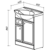 Тумба под умывальник Belux Адажио Н60-01