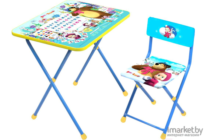 Комплект мебели с детским столом Ника КП2/2 Маша и Медведь: Азбука 2