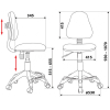Кресло детское Бюрократ KD-4-F/TW-55 голубой