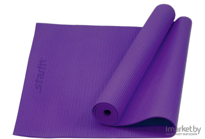 Коврик для йоги и фитнеса Starfit FM-101 PVC 173x61x0.6см фиолетовый