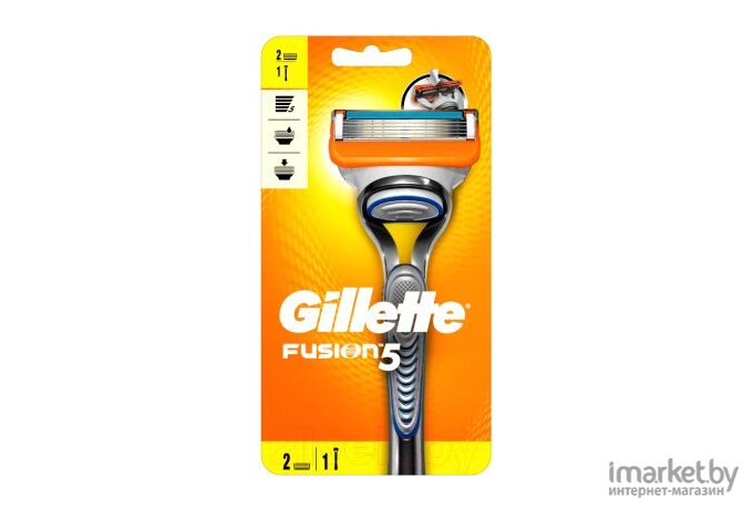 Бритвенный станок Gillette Fusion +2 кассеты