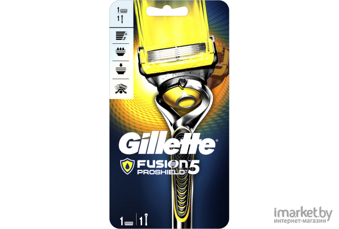 Бритвенный станок Gillette Fusion ProShield +1 кассета