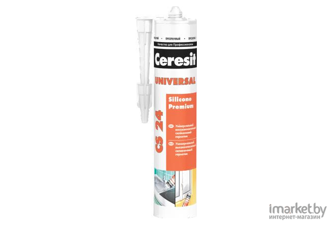 Герметик силиконовый Ceresit Universal CS 24 (280мл, белый)