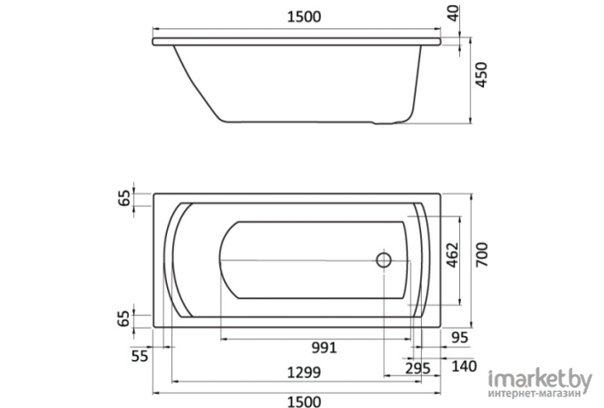 Ванна акриловая Santek Монако 150x70 (WH111976)