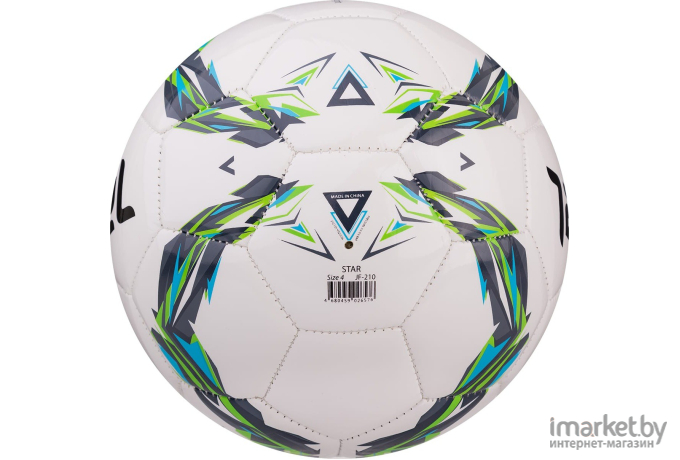 Футбольный мяч Jogel JF-210 Star размер 4 белый/голубой
